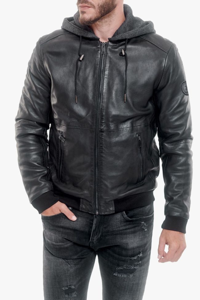 Blouson en cuir Kane noir