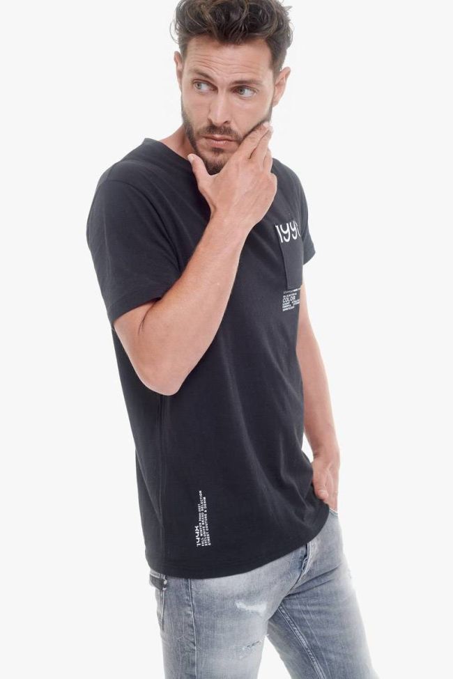 T-Shirt Marble noir