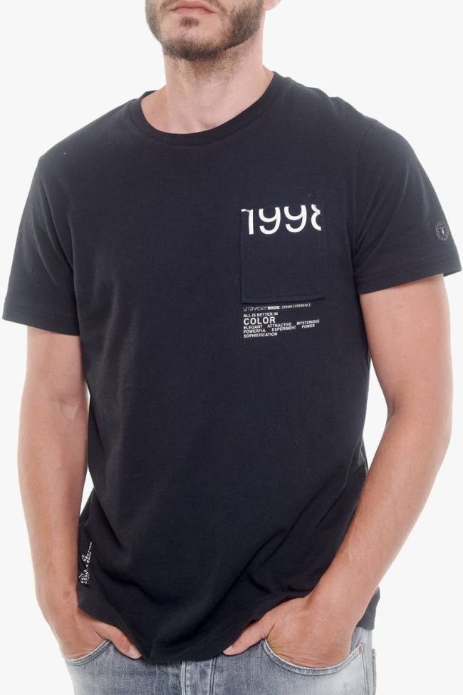 T-Shirt Marble noir