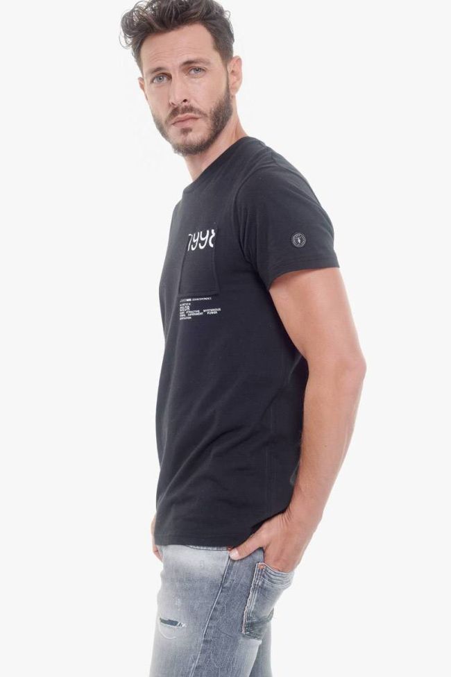 T-Shirt Marble noir
