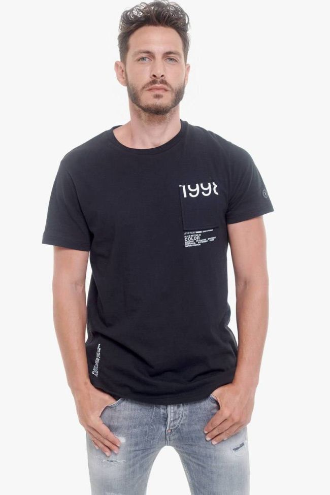 T-Shirt Marble noir