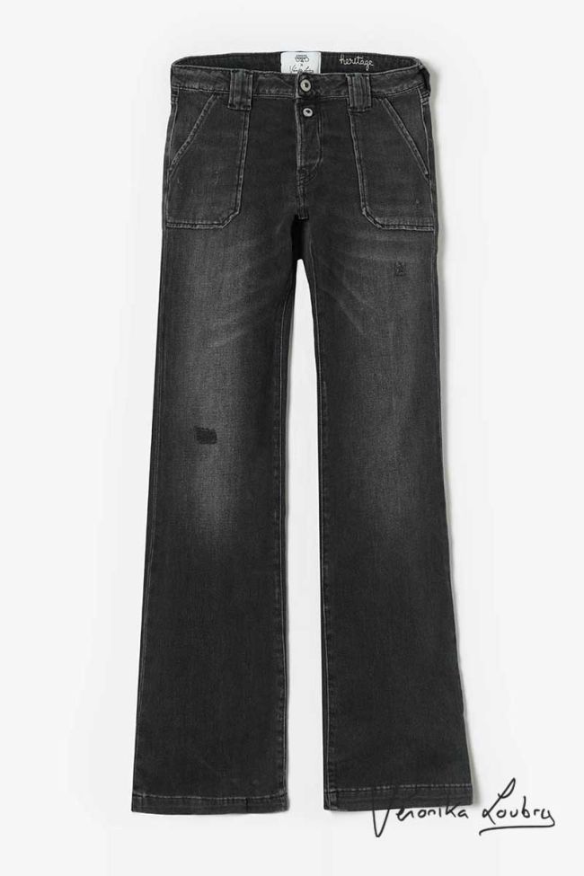Agathe flare by Véronika Loubry jeans destroy noir N°1