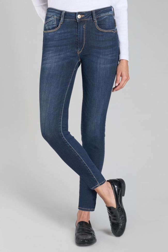 Jeans pulp slim Shac taille haute 7/8ème bleu N°1