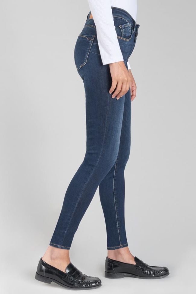 Jeans pulp slim Shac taille haute 7/8ème bleu N°1