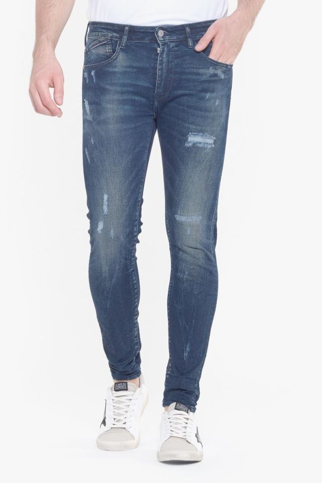 Power skinny 7/8ème jeans destroy bleu N°2