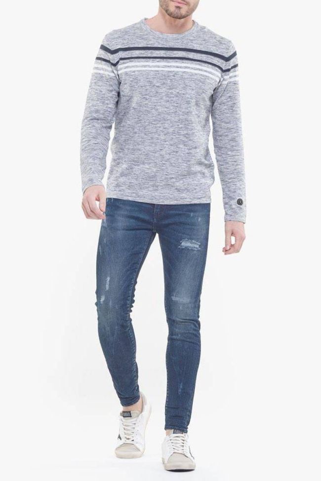 Power skinny 7/8ème jeans destroy bleu N°2