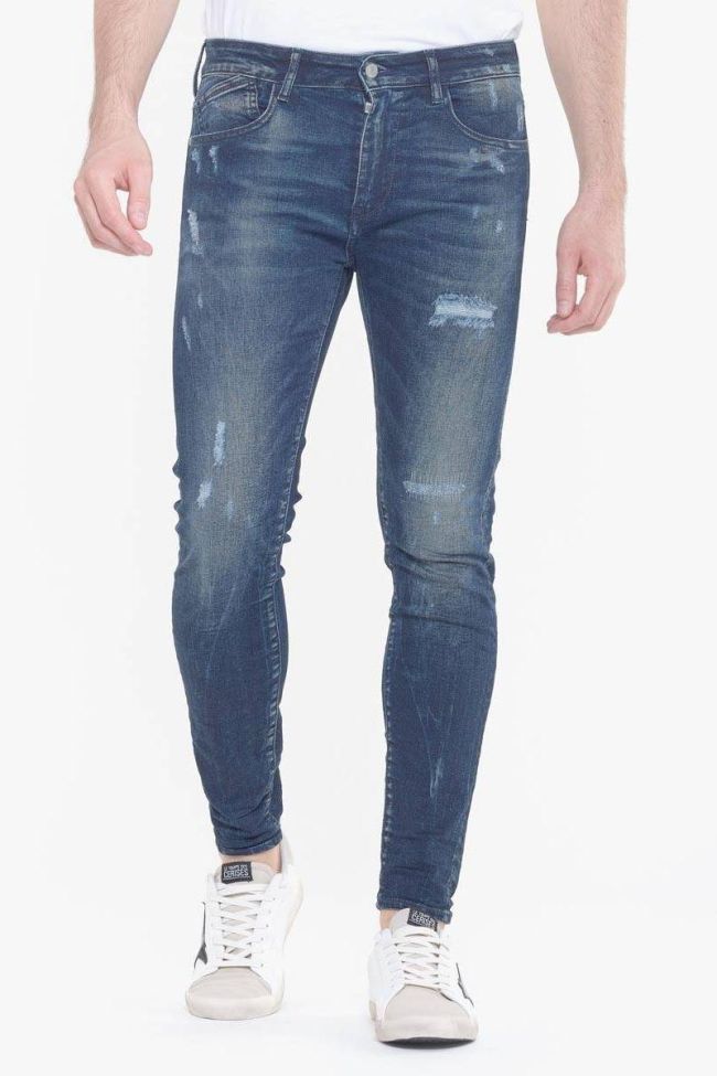 Power skinny 7/8ème jeans destroy bleu N°2