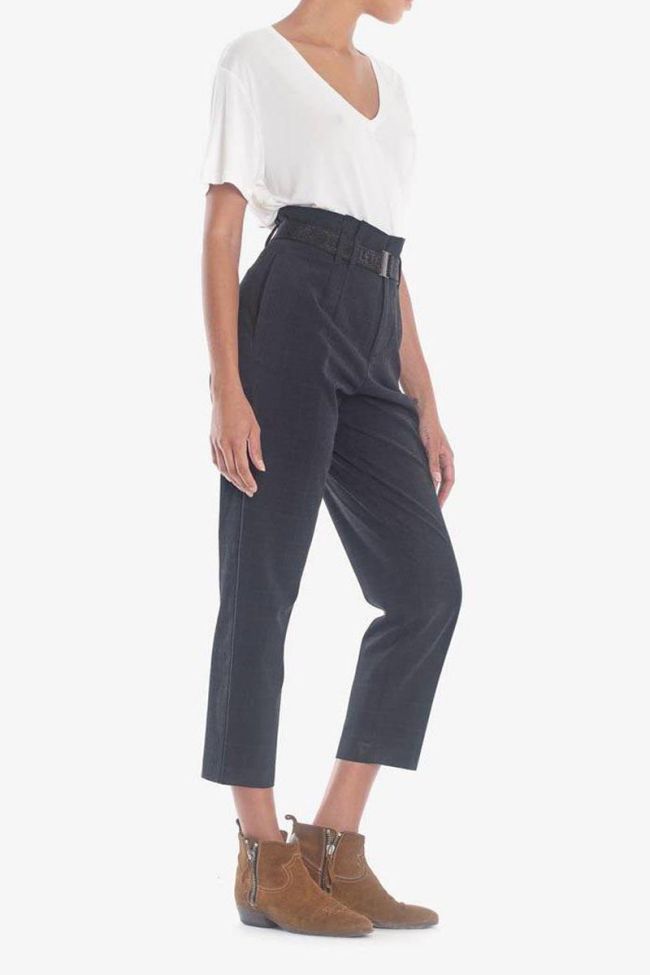 Pantalon taille haute Jen bleu nuit