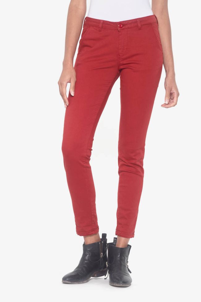 Pantalon chino Lidy rouge
