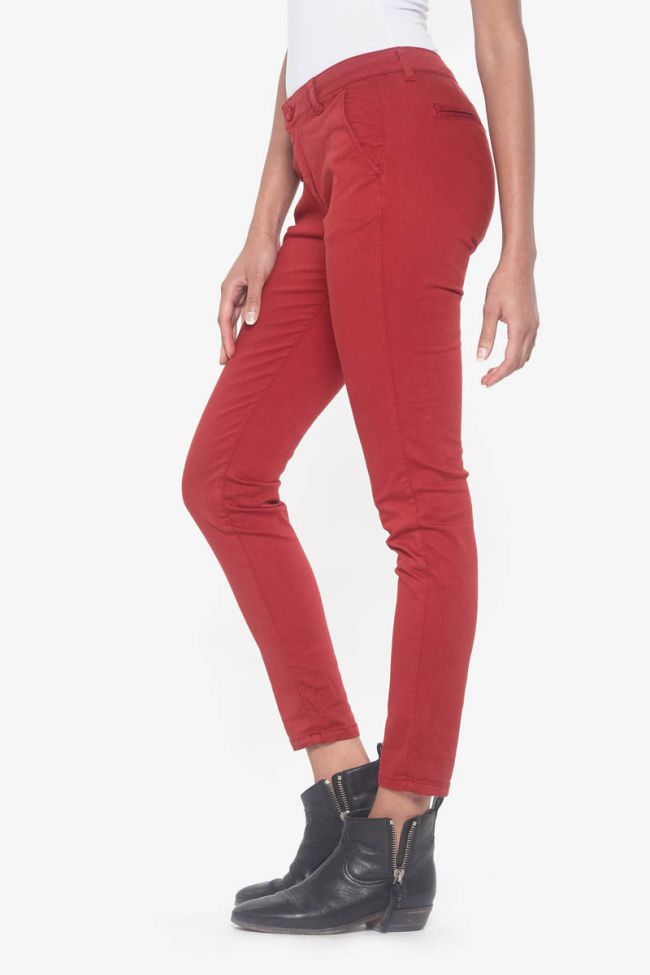Pantalon chino Lidy rouge
