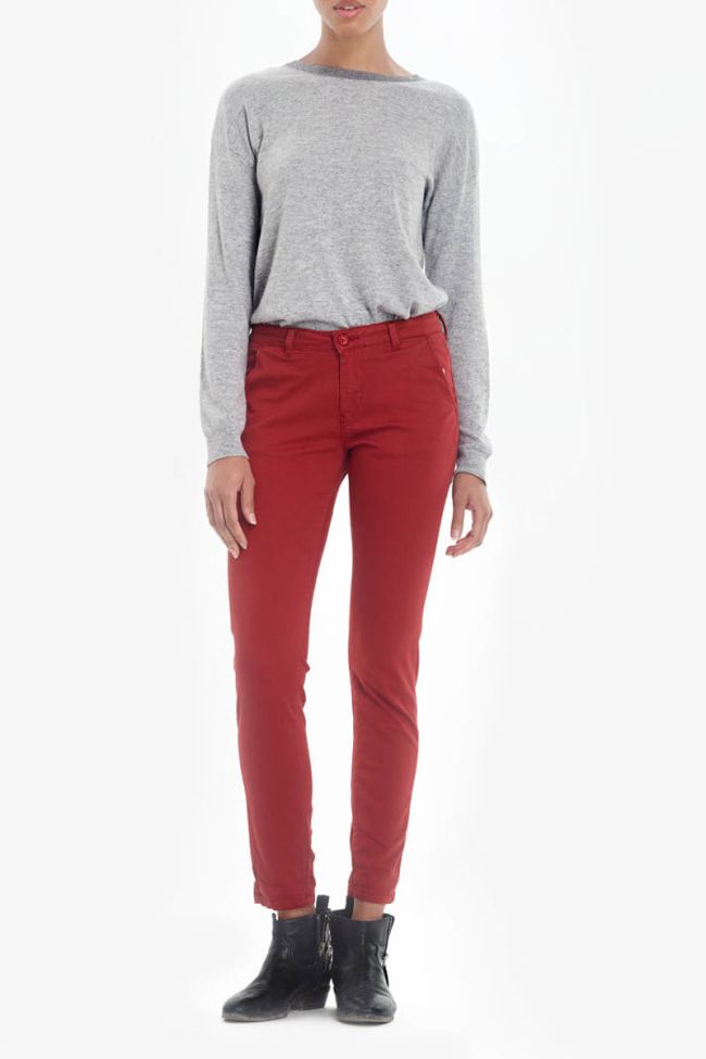 Pantalon chino Lidy rouge
