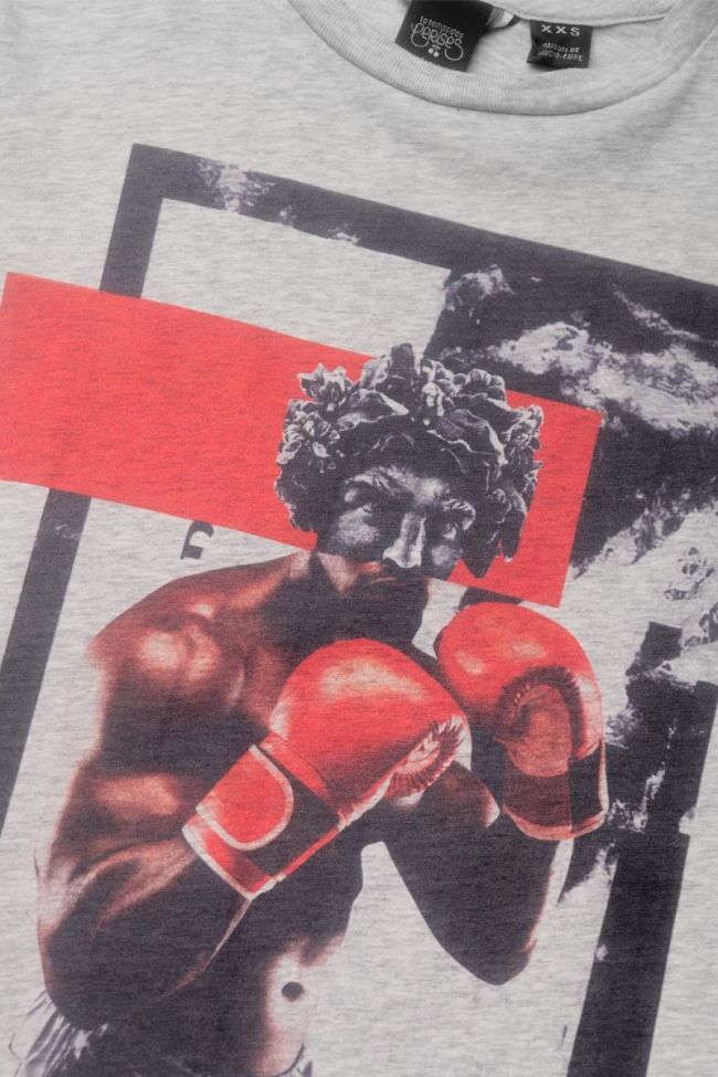 T-shirt Mauibo gris imprimé