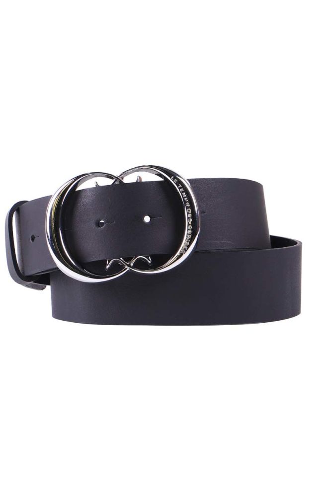 Ceinture en cuir Cherry noire 