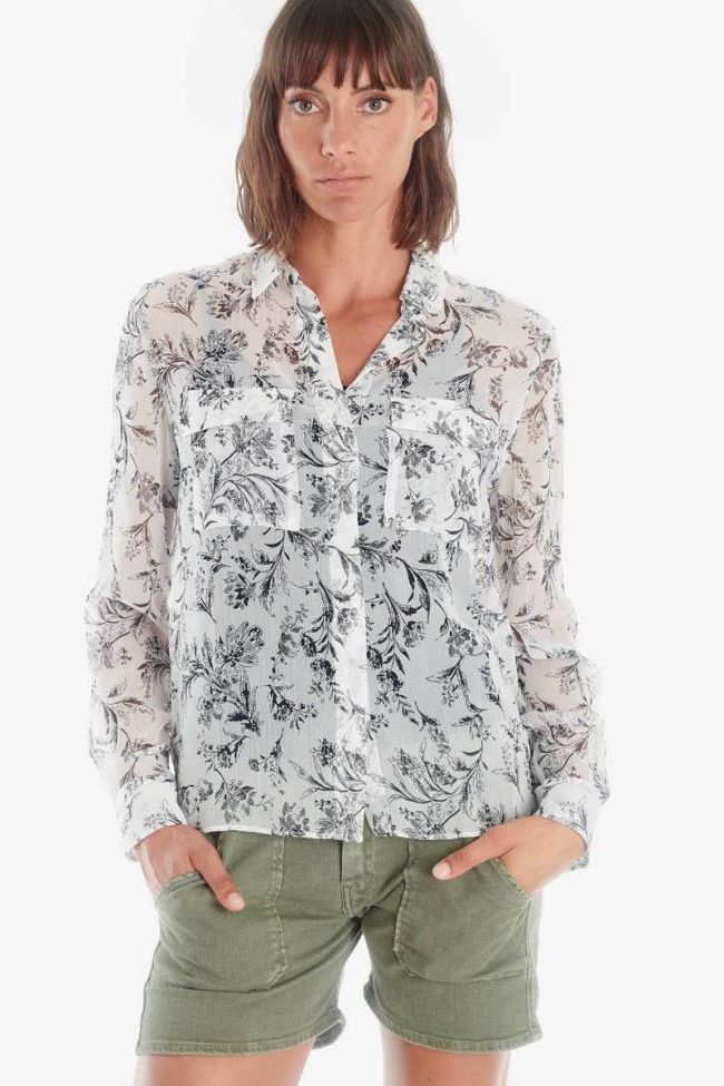 Chemise Abou blanche à motif floral