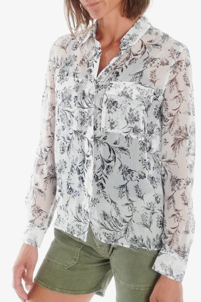 Chemise Abou blanche à motif floral