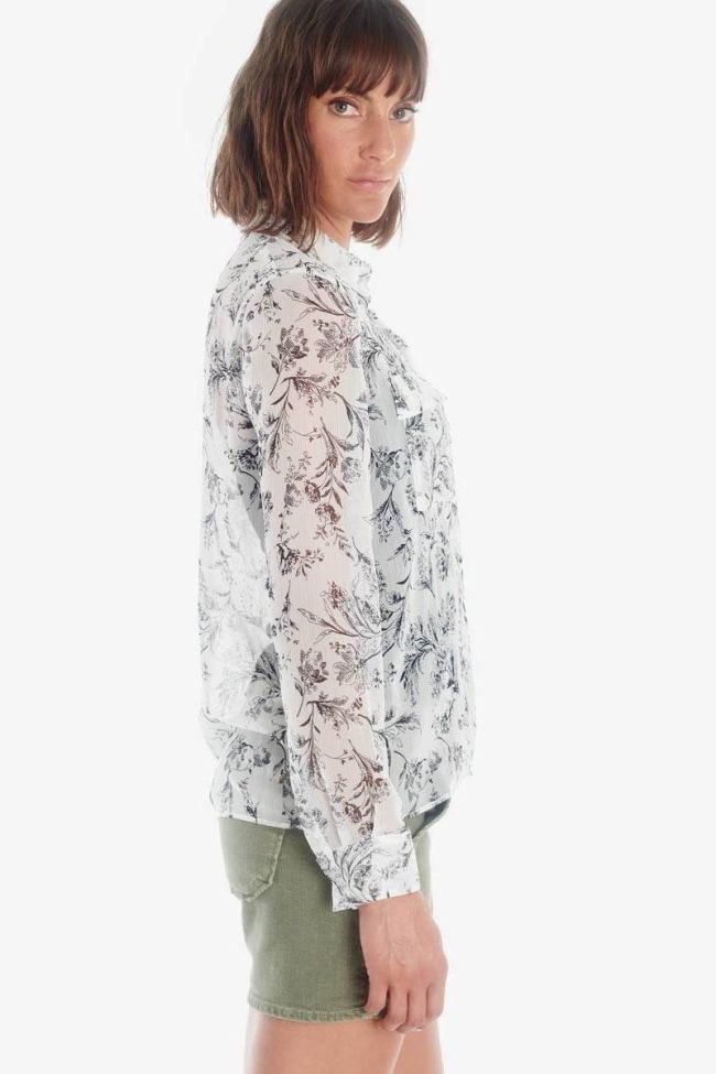Chemise Abou blanche à motif floral
