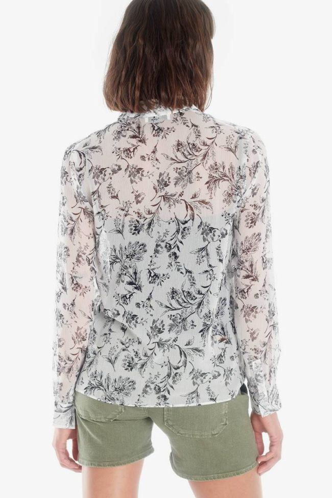 Chemise Abou blanche à motif floral