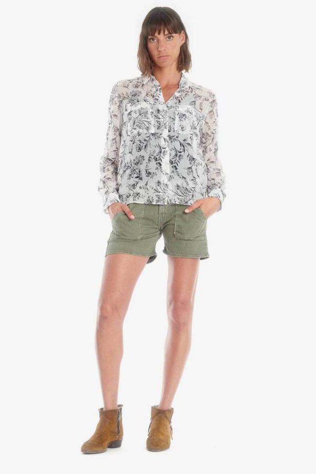 Chemise Abou blanche à motif floral