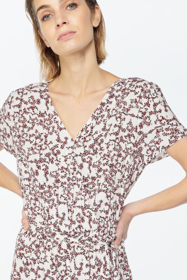 Combinaison Galice blanche à motif floral