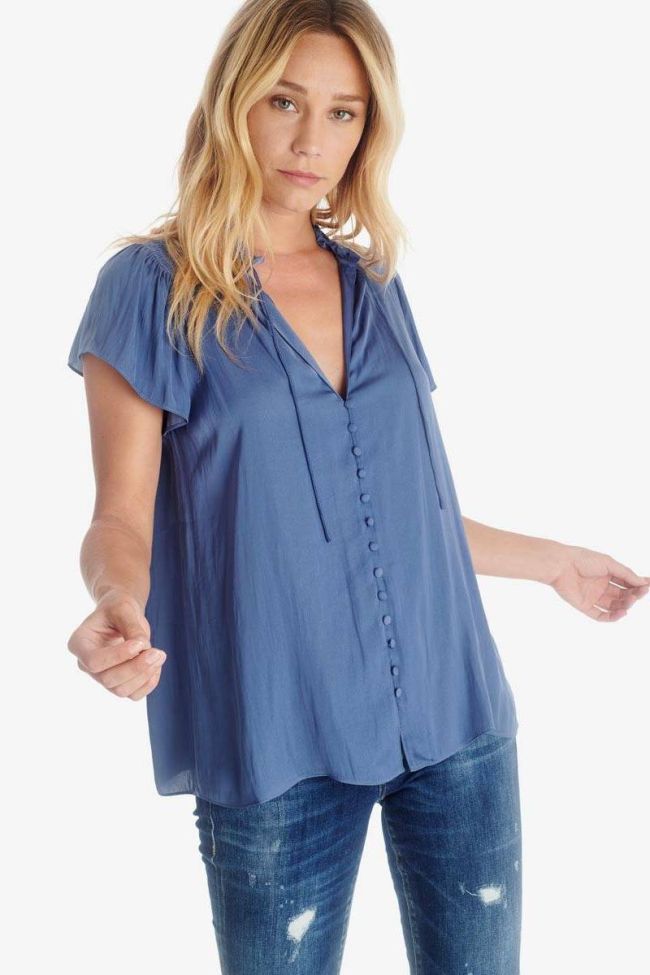 Top Laure bleu lavande