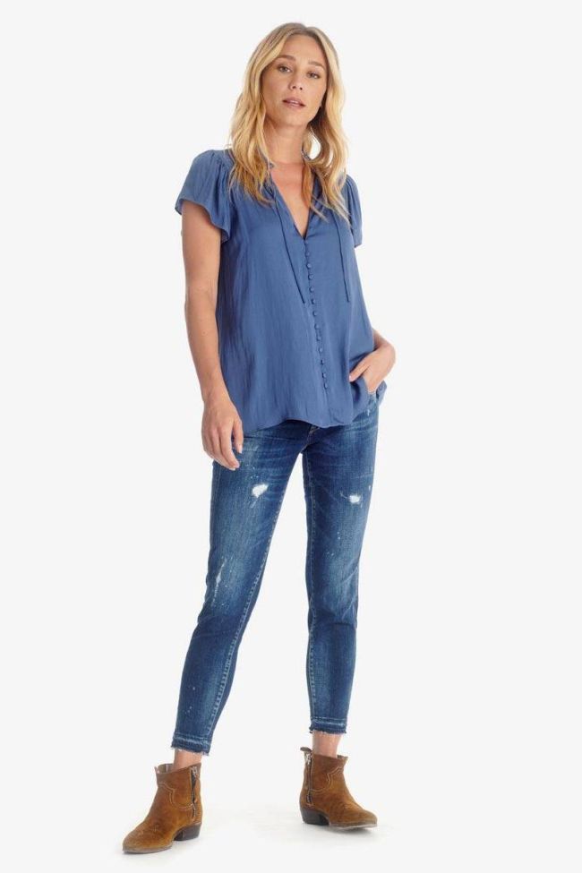 Top Laure bleu lavande