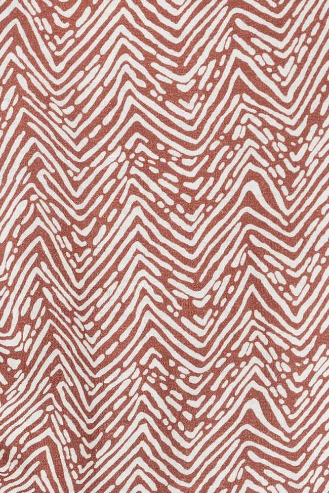 Top Lidy marron à motif éthnique