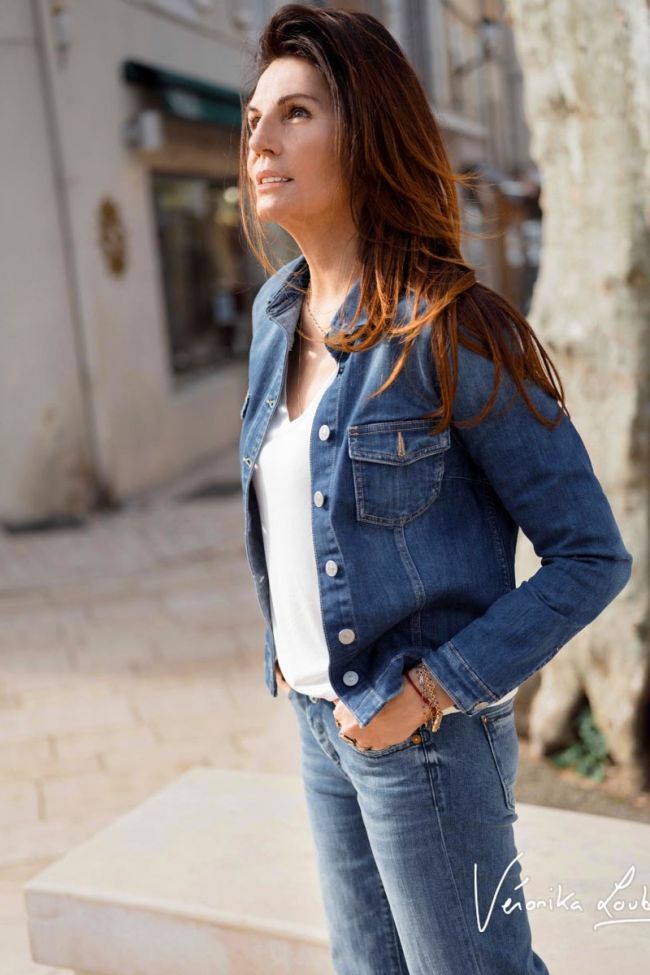 Veste en jeans Soul bleue by Véronika Loubry