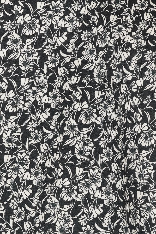 Top Magy noir à motif floral