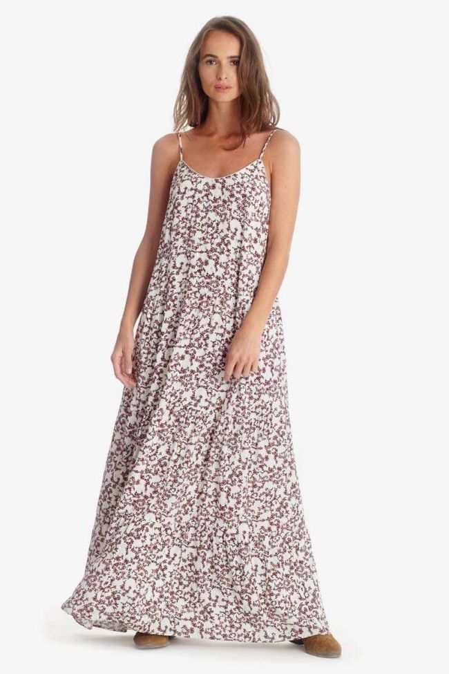 Robe Milena blanche à motif floral