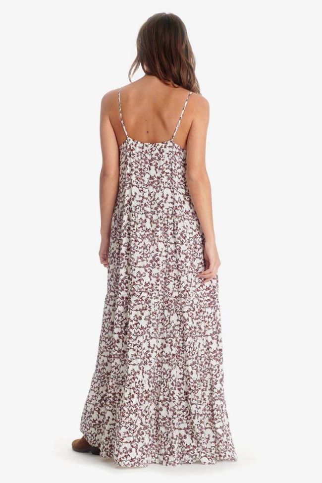 Robe Milena blanche à motif floral