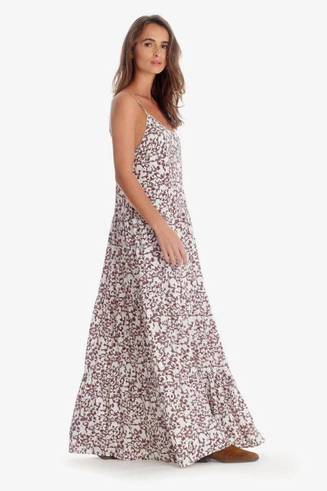 Robe Milena blanche à motif floral