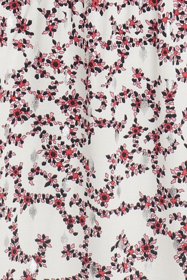 Robe Milena blanche à motif floral