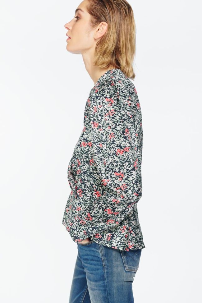 Chemise Petra amande à motif floral