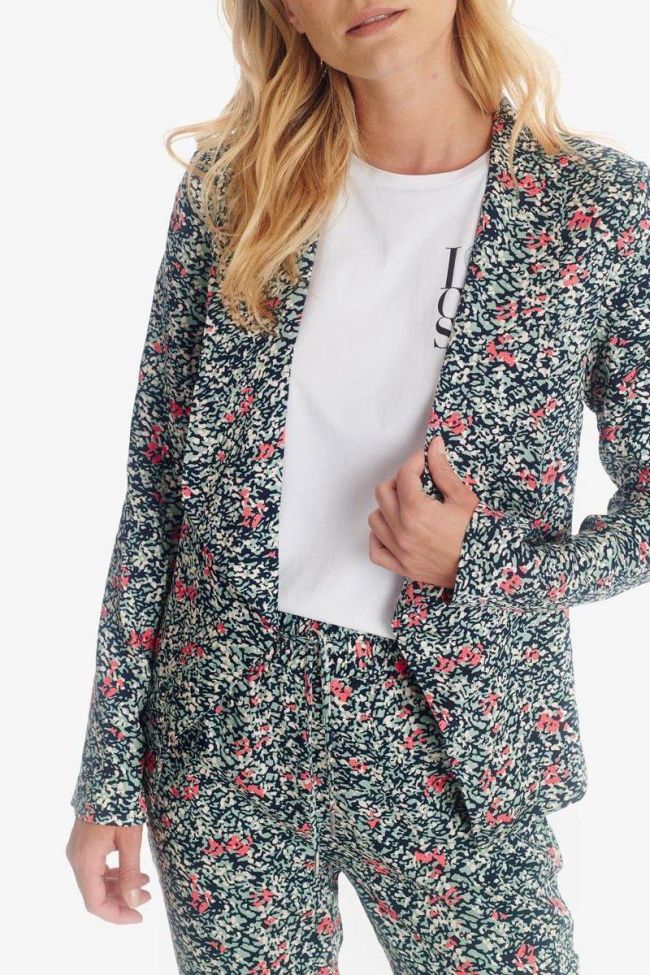Veste Surya amande à motif floral