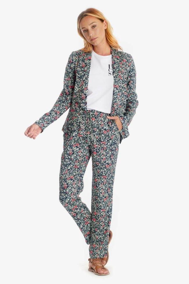 Veste Surya amande à motif floral