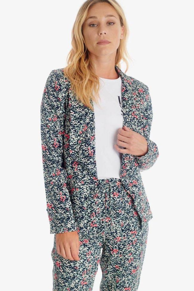 Veste Surya amande à motif floral
