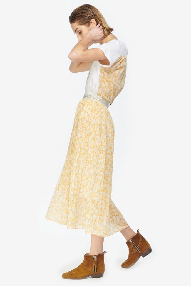 Jupe Zonza jaune à motif floral