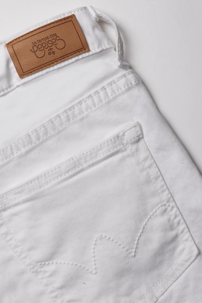 Short Col3 en jeans blanc