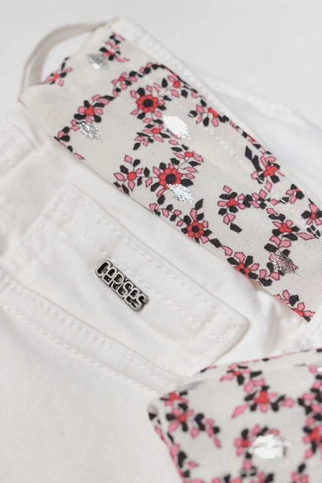 Short Col3 en jeans blanc