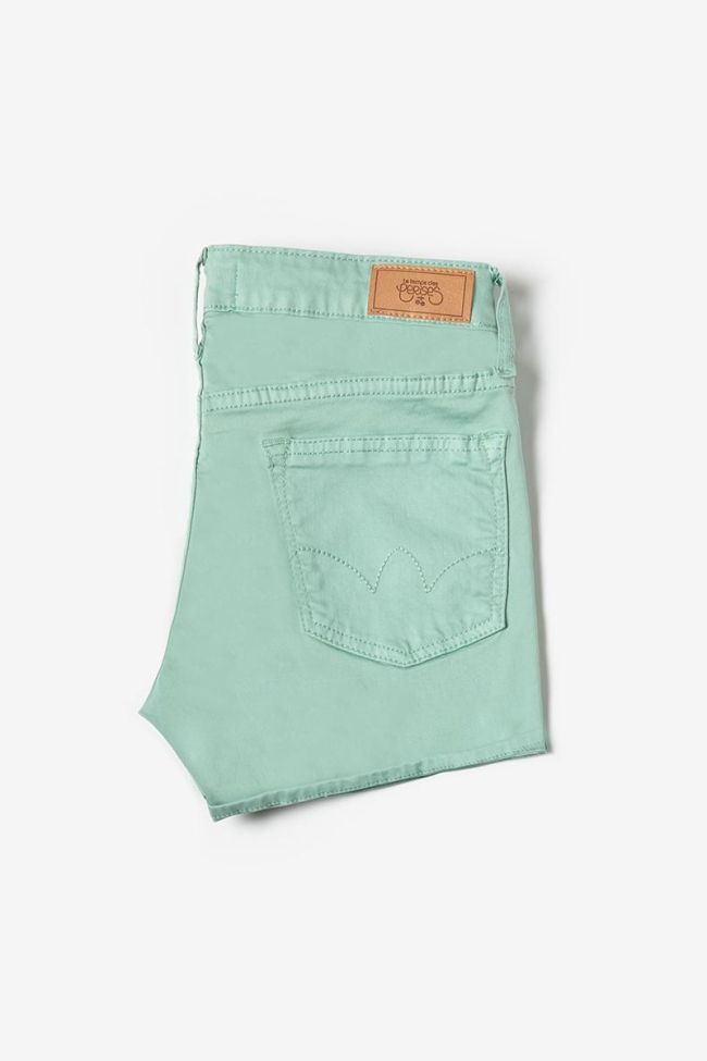 Short Col 3 en jeans vert d'eau