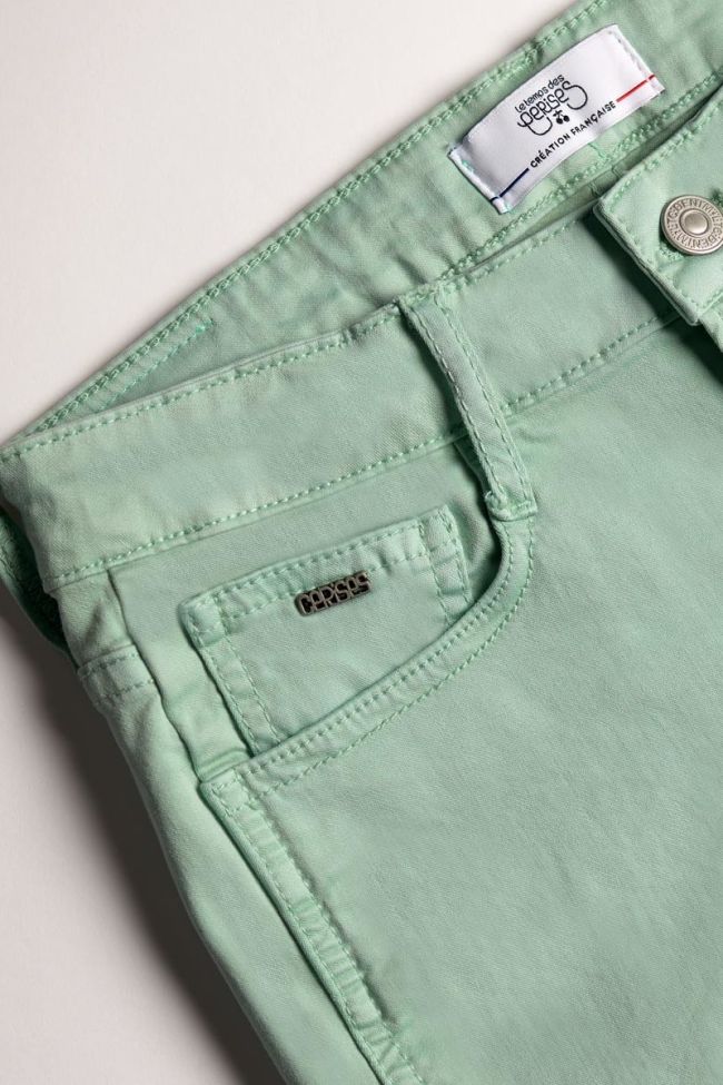 Short Col 3 en jeans vert d'eau