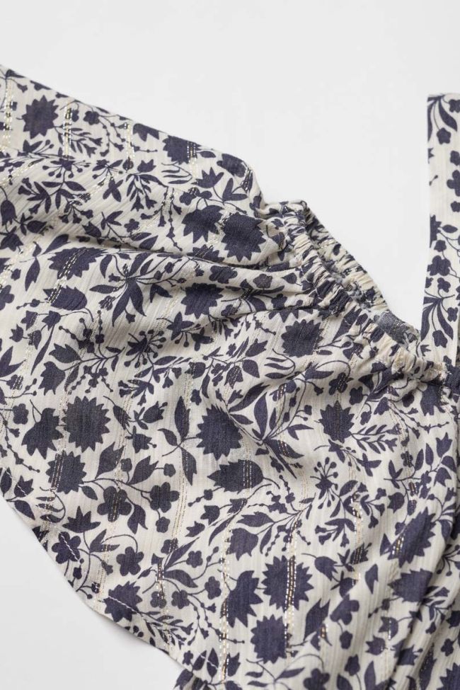 Débardeur à motif floral Gabgi marine et blanc