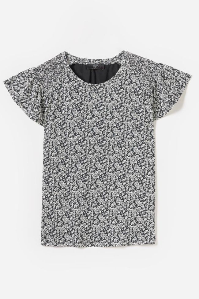 T-shirt à motif floral Maggi noir