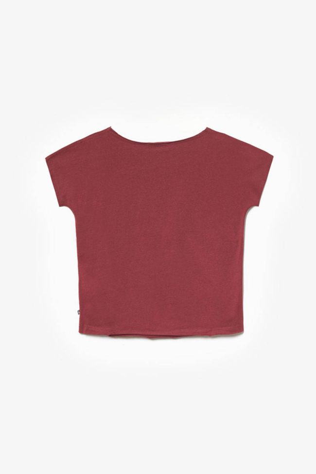 T-shirt Musgi bordeaux imprimé