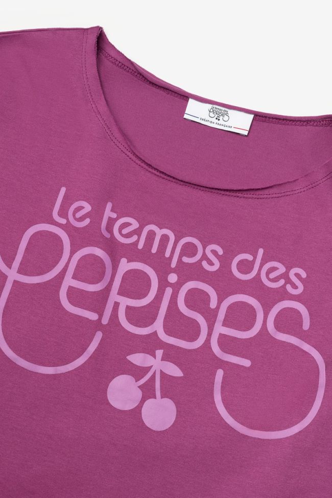 T-shirt Musgi violet imprimé