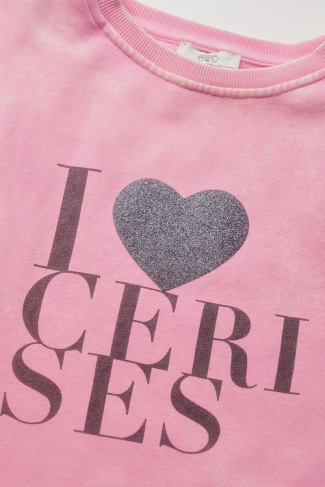 Sweat Nantygi rose délavé