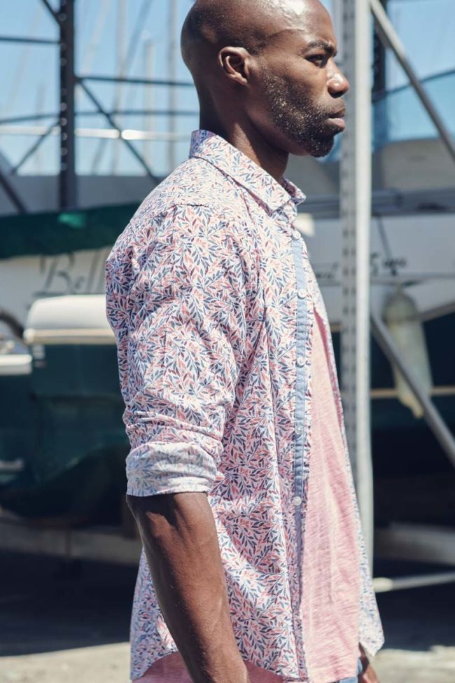 Chemise Baxel blanche à motif fleuri