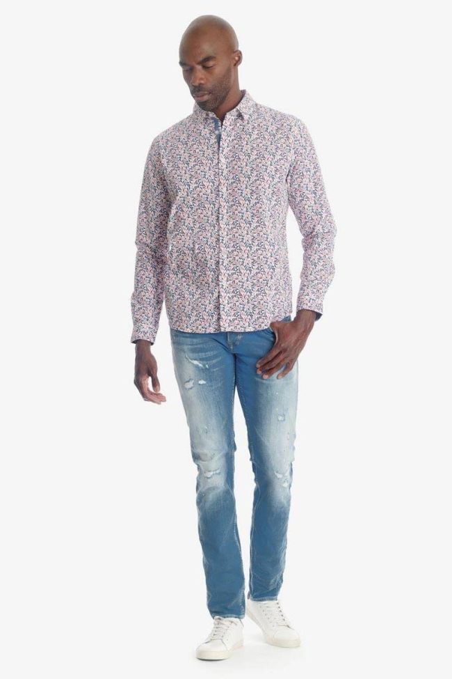 Chemise Baxel blanche à motif fleuri