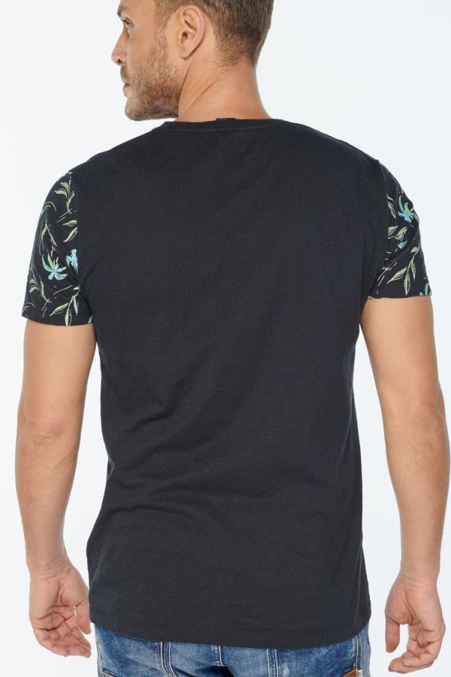 T-shirt Bazin bleu foncé