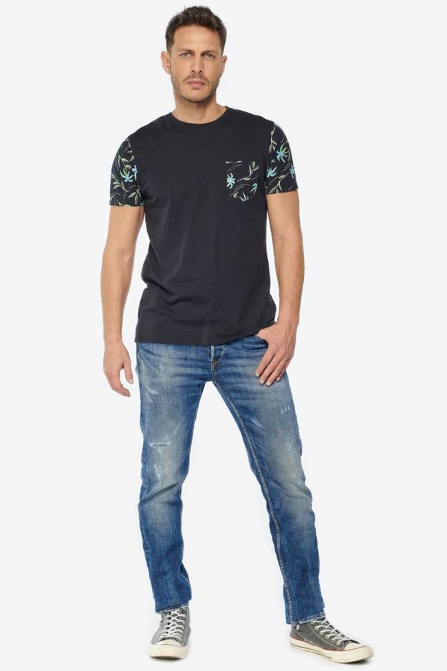 T-shirt Bazin bleu foncé
